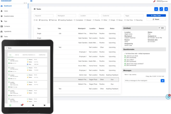 The food certifying company’s internal web application. Web admin portal and the APIs built over CodeIgniter where as the front-end mobile website for the supervisors built over ionic.